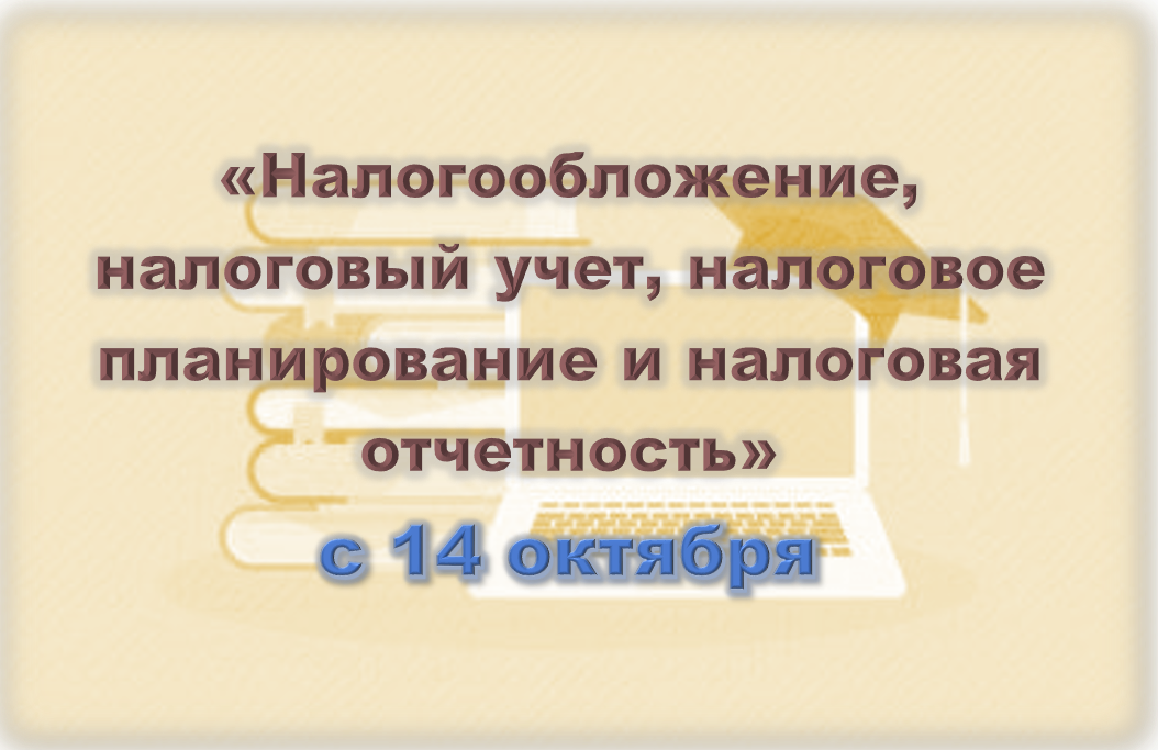 Налогообложение, налоговый учет, налоговое планирование (с 14 октября 2024)