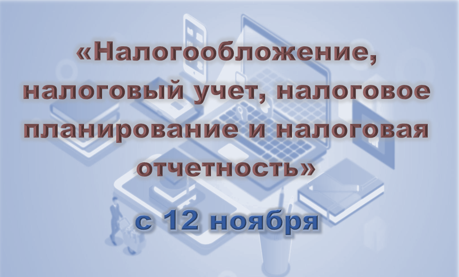 Налогообложение, налоговый учёт, налоговое планирование и налоговая отчётность (с 12 ноября 2025)
