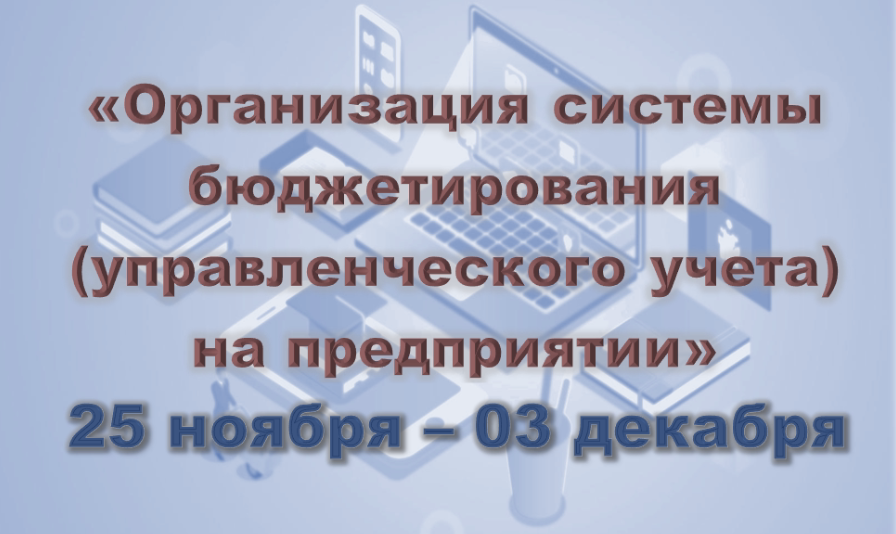 Организация системы бюджетирования (управленческого учета) на предприятии (с 25 ноября 2025)