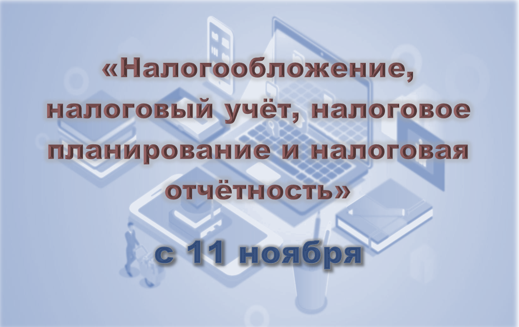 Налогообложение, налоговый учет, налоговое планирование и налоговая отчетность (с 11 ноября 2024)